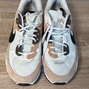 Nike White and Tan Athletic Shoes